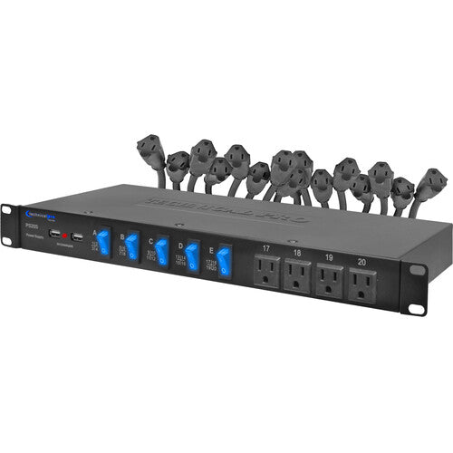 Technical Pro PS20S fuente de poder rackmount 1800W 20 tomas con USB