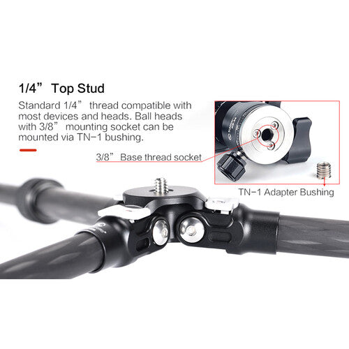 Sunwayfoto T16C20N II Patas Mini Trípode Fibra Carbono 10.8" 22 lb
