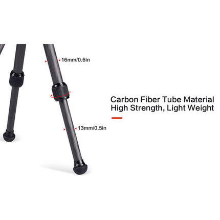 Sunwayfoto T16C20N II Patas Mini Trípode Fibra Carbono 10.8" 22 lb