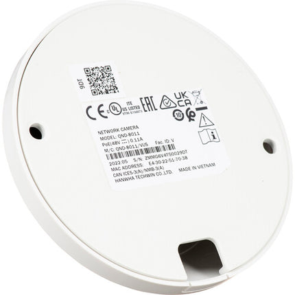 Hanwha Vision QND-8011 Cámara Mini Domo IP Interior 5MP 2.8mm 128GB