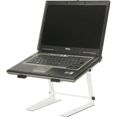 Adam Hall Soporte para Portátil Blanco Plegable con Acabado Power-Coat