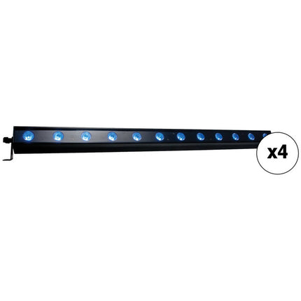 American DJ Ultra Hex Bar Barra LED Lineal 12 x 10W 40 Pulgadas 4-Pack