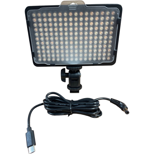 Bescor XT160 Luz LED Bi-Color para Cámara 3200-5400K con Cable USB Type-C 2.1mm