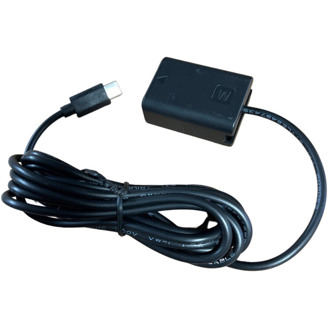 Bescor Sony NP-FW50 Batería Dummy con Conector USB Tipo-C y Regulación de Voltaje