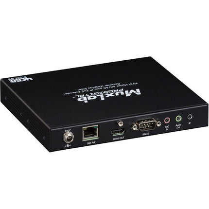 MuxLab 4K60 KVM receptor HDMI IP PoE 4 puertos USB 330 pies alcance