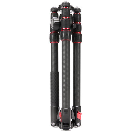 miliboo Tripode de Viaje en Fibra de Carbono con Cabezal Esferico 57 Pulgadas y Capacidad de 17 lb