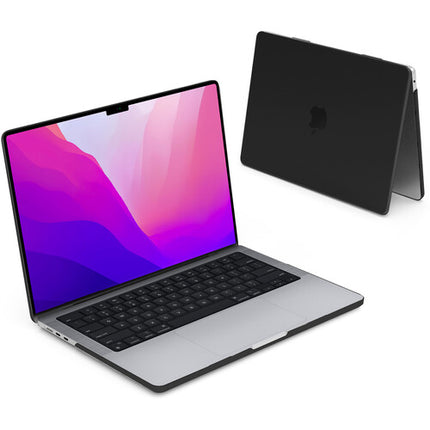 Funda iBenzer Neon Party para MacBook Air 13.6" M2 2022 Negro ligera doble pieza