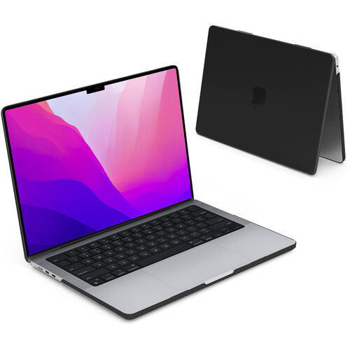 Funda iBenzer Neon Party para MacBook Air 13.6" M2 2022 Negro ligera doble pieza