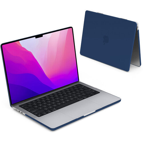 Funda iBenzer Neon Party para MacBook Air 13.6 M2 2022 Azul Marino ligera y antideslizante