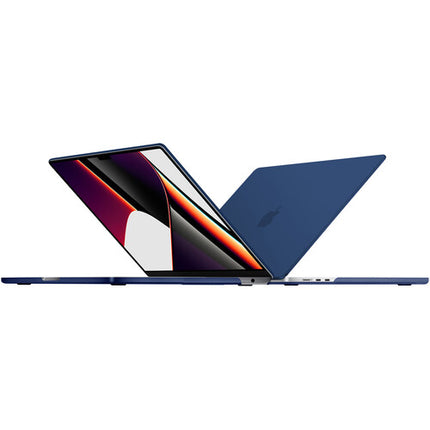 Funda iBenzer Neon Party para MacBook Air 13.6 M2 2022 Azul Marino ligera y antideslizante