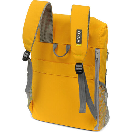 ORCA Any Day Mochila para Portátil Amarilla para Notebooks hasta 17" con Bolsillos Externos y Funda Acolchada