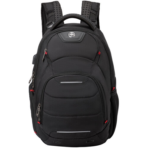 Swissdigital Neptune Mochila Masajeadora Negra con Puerto USB y Diseño TSA