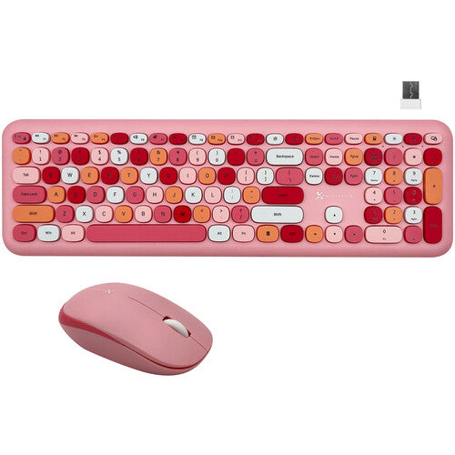 X9 Performance Teclado y Ratón Inalámbricos 2.4 GHz 1200 dpi Rosa