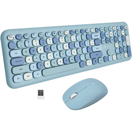 X9 Performance Teclado y Ratón Inalámbricos Azul 2.4 GHz 1200 dpi