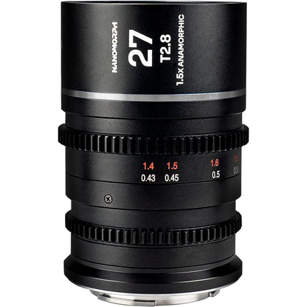 Venus Optics Laowa Nanomorph 27mm T2.8 Anamórfico S35 1.5x con Flare Plata Kit Completo
