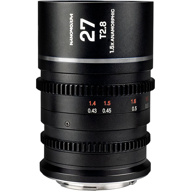 Venus Optics Laowa Nanomorph 27mm T2.8 Anamórfico S35 1.5x con Flare Plata Kit Completo
