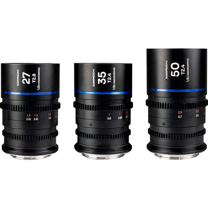 Venus Optics Laowa Nanomorph S35 Pack 27 35 50mm Lentes Anamórficos 1.5x Funda rígida