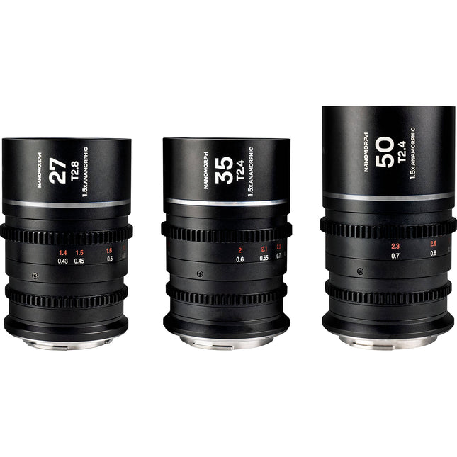 Venus Optics Laowa Nanomorph S35 Juego de 3 Lentes Anamórfica 27 35 50mm Estuche Rigido