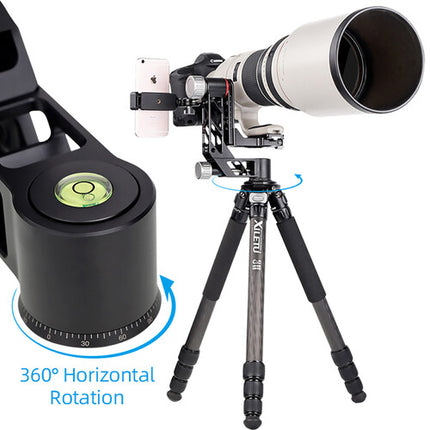 XILETU Cabezal Gimbal Profesional Capacidad 25 kg Liberación Rápida Arca-Type con Estuche