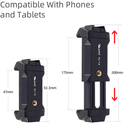 XILETU Universal Tablet and Smartphone Holder con Mini Trípode 1.9 a 6.9 pulgadas