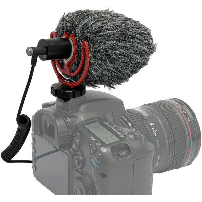 ANDYCINE M1 PRO Micrófono Shotgun Compacto para Cámara con Windshield y Cables 3.5mm
