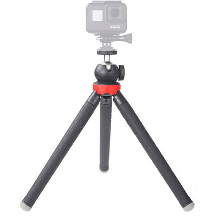 XILETU XS-110 Trípode portátil con cabeza de bola y soporte para smartphone altura máxima 110 cm carga 2 kg