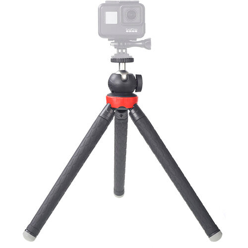 XILETU XS-110 Trípode portátil con cabeza de bola y soporte para smartphone altura máxima 110 cm carga 2 kg