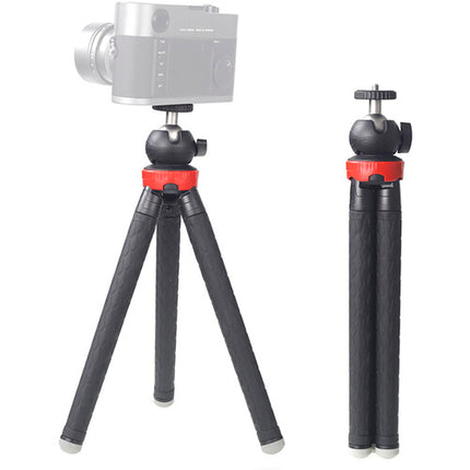 XILETU XS-110 Trípode portátil con cabeza de bola y soporte para smartphone altura máxima 110 cm carga 2 kg