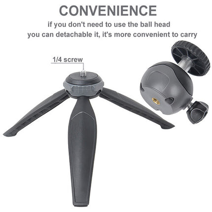 XILETU XS-20 Trípode de Mesa Capacidad 2.5kg Altura Máx 14cm