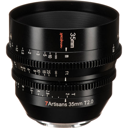 7Artisans 35mm T2.0 Spectrum Objetivo Cine E Mount Apertura T2.0 Diámetro 82mm