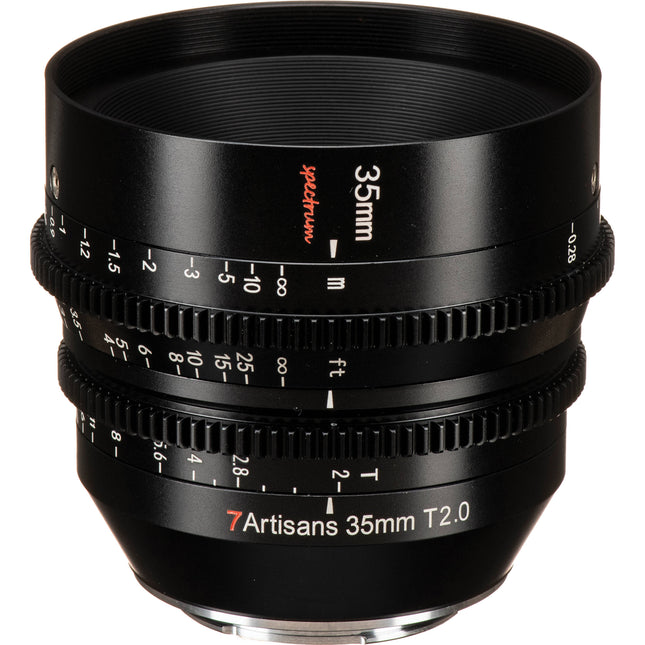 7Artisans 35mm T2.0 Spectrum Objetivo Cine E Mount Apertura T2.0 Diámetro 82mm