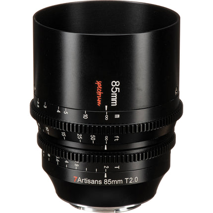7Artisans 85mm T2.0 Objetivo Cine Filtro 82mm Montura E Full Frame