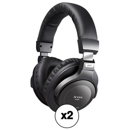 Icon Pro Audio HP200 Auriculares Monitor Cerrados para Estudio 2 Pack 16 Hz a 22 kHz Conexión 3.5mm