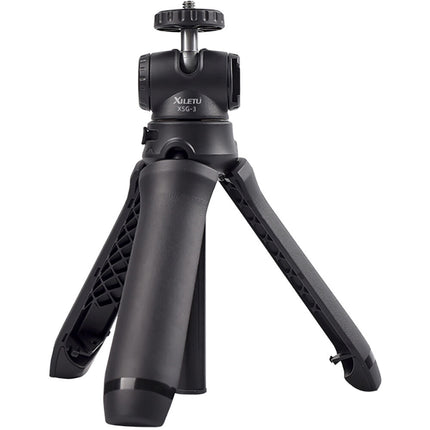 XILETU XSG-3 Lite Mini trípode con cabezal 360° altura 13.2" y palo selfie