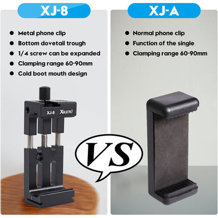 XILETU XJ-8 Soporte para Móvil Negro Para Dispositivos 2.4 a 3.5 Pulgadas
