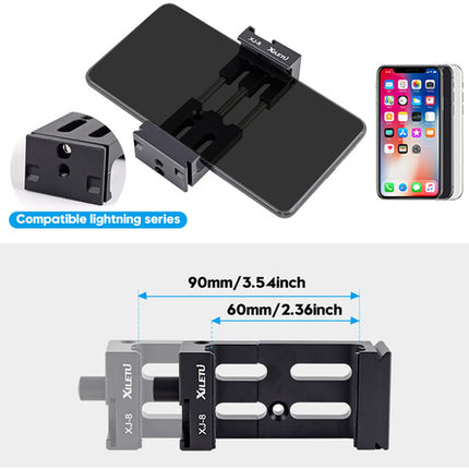 XILETU XJ-8 Soporte para Móvil Negro Para Dispositivos 2.4 a 3.5 Pulgadas