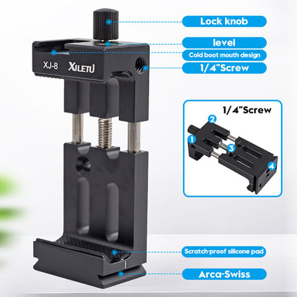 XILETU XJ-8 Soporte para Móvil Negro Para Dispositivos 2.4 a 3.5 Pulgadas