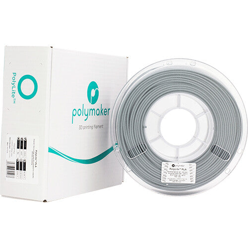 Polymaker PolyLite PLA Filamento 2.85mm 1kg Gris para Impresión 3D