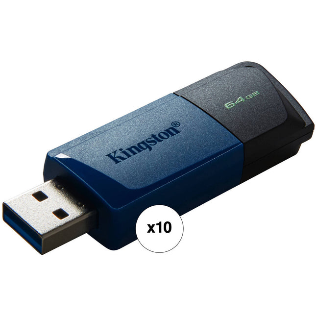 Kingston DataTraveler Exodia M Memoria USB 3.2 64GB Azul 10 Unidades