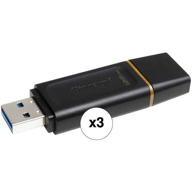 Kingston 128GB DataTraveler Exodia Unidad Flash USB 3.2 Gen 1 3-Pack