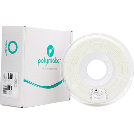 Polymaker 1.75mm PolyLite PLA Filamento 1kg Blanco para impresión 3D