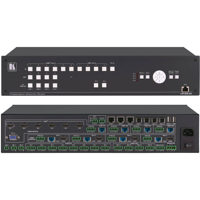 Kramer VP-554X Router Escalador Presentación 11x4:2 UHD 4K60 4:4:4 HDMI HDBaseT