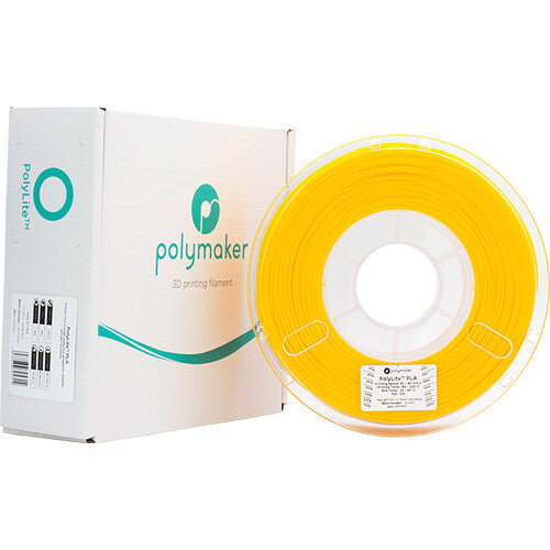 Polymaker PolyLite Filamento PLA 1.75mm 1kg Amarillo Compatible Cama Caliente
