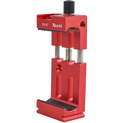 XILETU XJ-8 Soporte para Móvil Rojo para 2.4 a 3.5 Pulgadas con Nivel de Burbuja