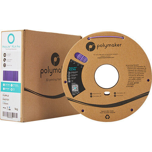 Polymaker PolyLite PLA Pro Filamento 1.75mm 1kg Morado para Impresión 3D