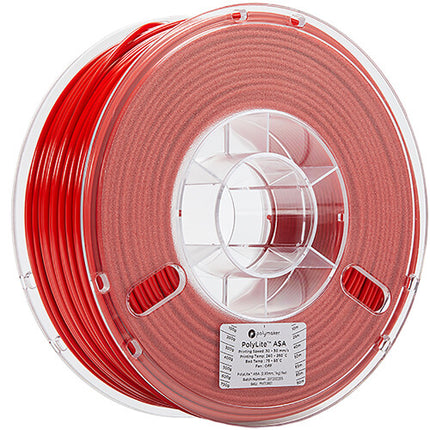 Polymaker PolyLite ASA Filamento 1.75mm 1kg Rojo para impresión 3D