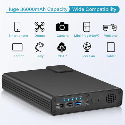 GyroVu Power Bank portátil 36000mAh con inversor 110V y carga USB-C 45W