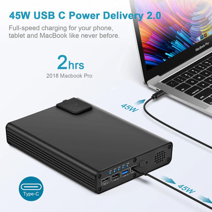 GyroVu Power Bank portátil 36000mAh con inversor 110V y carga USB-C 45W