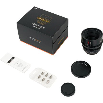 7Artisans 50mm T2.0 Lente Cine Prime Montura RF con Apertura T2.0 y Distancia mínima 18.9"