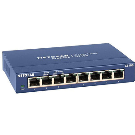 Netgear GS108-400NAS ProSAFE Switch 8 Puertos Gigabit 16 Gbps Rendimiento